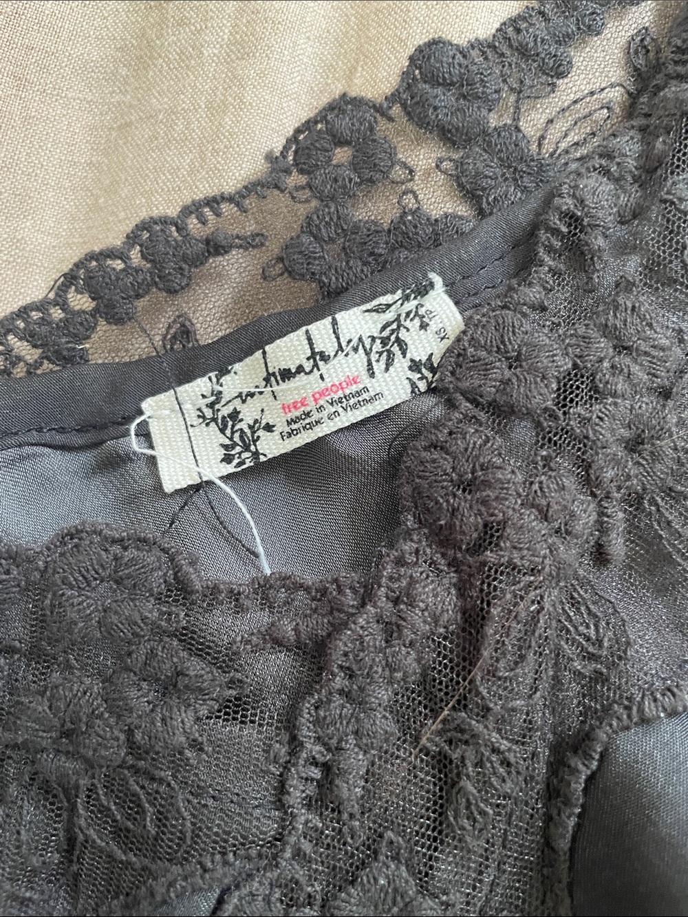 Free People Black Lace top someone like you - Picture 6 of 6
